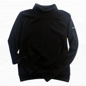 [EUC] Alo Yoga Cropped Turtleneck Sweatshirt | Black/XS